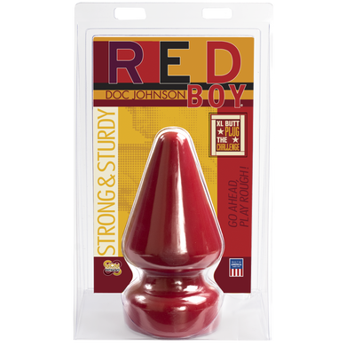 Анальна пробка Doc Johnson Red Boy - XL Butt Plug The Challenge, діаметр 12 см, Червоний