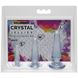 Набор анальных пробок Doc Johnson Crystal Jellies Anal - Clear, макс. диаметр 2см - 3см - 4см