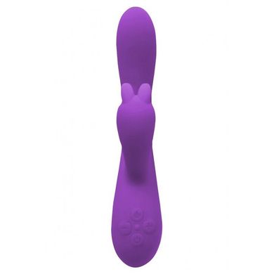Вібратор-кролик Wooomy Gili-Gili Vibrator with Heat Purple, відросток з вушками, підігрів до 40°С, Фіолетовий