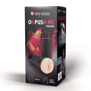Мастурбатор-вагіна Mystim O(h) PUSH ME Vagina, можна стискати та регулювати вакуум