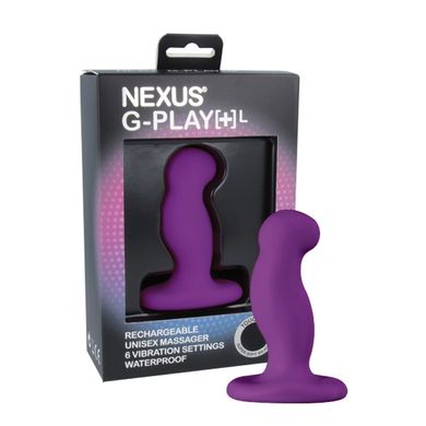 Вібромасажер простати Nexus G-Play Plus L Purple, макс діаметр 3,5 см, перезаряджається, Фіолетовий, Фіолетовий
