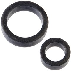 Набор эрекционных колец Doc Johnson Platinum Premium Silicone - The C-Rings - Charcoal, Черный