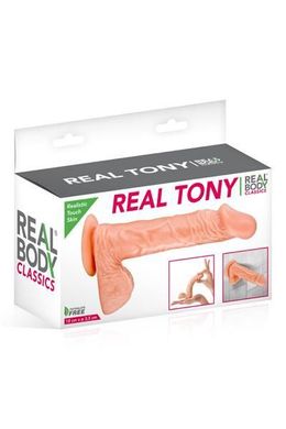 Фалоімітатор Real Body — Real Tony Flash, TPE, діаметр 3,5 см, Тілесний