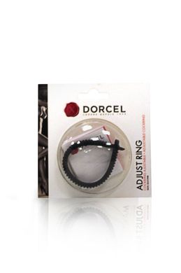 Ерекційне кільце ласо Dorcel Adjust Ring, еластичне, регульована тугість, Чорний, Чорний