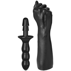 Кулак для фістинга Doc Johnson Titanmen The Fist with Vac-U-Lock Compatible Handle, діаметр 7,6 см, Чорний