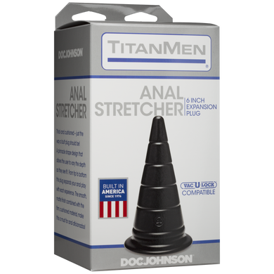 Анальний стимулятор Doc Johnson TitanMen - Anal Stretcher 6 Inch Plug, діаметр 6,6 см, Чорний