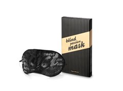 Маска ніжна на очі Bijoux Indiscrets - Blind Passion Mask в подарунковому пакованні, Чорний