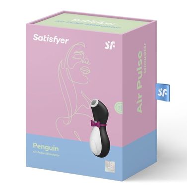 Вакуумний кліторальний стимулятор Satisfyer Penguin, Черный/белый