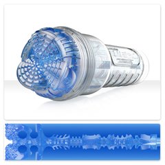 Мастурбатор Fleshlight Turbo Core Blue Ice, оральний секс (глибоке горло), Прозорий