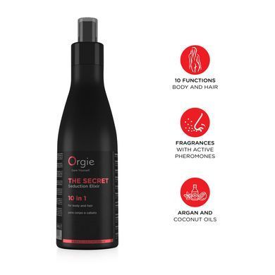 Лосьйон з феромонами для тіла та волосся Orgie &ndash; The Secret Seduction Elixir 10 in 1 (200 мл), для неї
