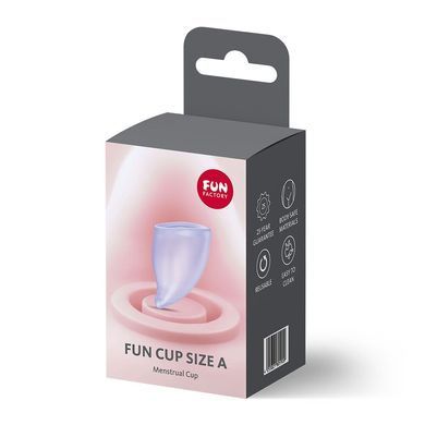 Менструальна чаша Fun Factory FUN CUP SIZE A Purple, багаторазова, діаметр 4 см, об&rsquo;єм 20 мл
