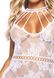 Ажурное платье-сетка Leg Avenue Lace mini dress with cut-outs White, one size