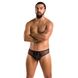 Чоловічі труси зі шнурівкою Passion 035 Slip Richard L/XL Black, екошкіра, сітка