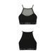 Спортивный топ с прозрачной вставкой Passion PS006 TOP XL, black, XL