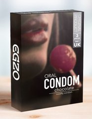 Оральный презерватив со вкусом шоколада EGZO Chocolate (упаковка 3 шт)