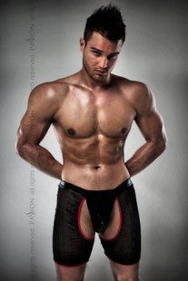 Распродажа!!! Мужские трусики-шорты Passion 012 THONG black XXL/XXXL, S\M