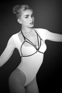 Портупея на грудь Bijoux Pour Toi - MORGANE, эластичный полиэстер, Черный