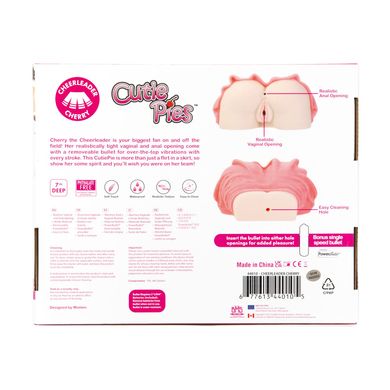 Мастурбатор-вагина и попка CutiePies, Cheerleader Cherry, Vagina & Ass Masturbator, глубина 17,8 см