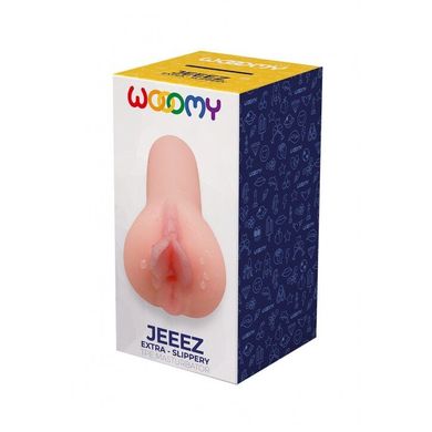 Мастурбатор-вагина Wooomy Jeeez Masturbator Vagina, мягкие открытые губы, 11,6х5,4 см, Телесный