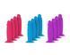 Набор фаллоимитаторов ADDICTION Silly Willy 3.3&rdquo; Silicone Dildo, 3 цвета, 12 шт