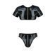 Комплект чоловічої білизни під латекс Passion 057 SET PETER XXL/XXXL Black, кроп-топ, стринги