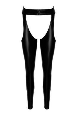 Легінси Noir Handmade F323 Rebel, S, black, під латекс, з відкритими стегнами та сідницями