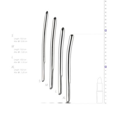 Набор уретральных стимуляторов Sinner Gear Unbendable – Single Ended 4 шт., диаметры 9, 10, 11, 12 м
