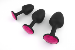Анальна пробка Dorcel Geisha Plug Ruby XL з кулькою всередині, створює вібрації, макс діаметр 4,5 см, Чорний