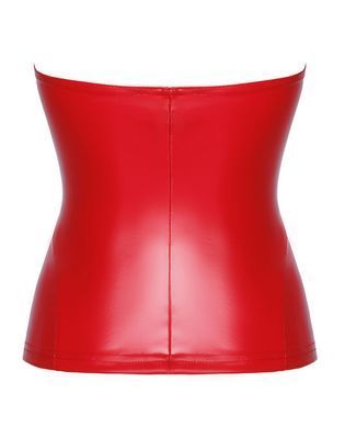 Корсет Noir Handmade F355 Red powerwetlook corset - 3XL
