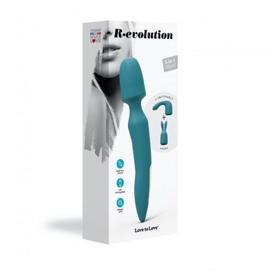 Вібромасажер з двома насадками Love To Love R-EVOLUTION TEAL ME, гнучка головка