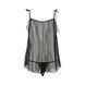 Сорочка прозора бебі дол Passion MELANIA CHEMISE S/M, black, трусики, на тонких бретелях, S/M, S/M