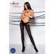 Эротические колготки Passion TIOPEN 005 3/4 (60 den), nero, с вырезом, оригинальный пояс, Черный, 3/4