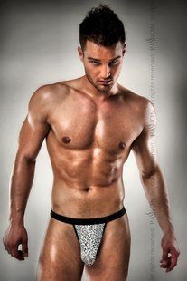 Мужские стринги с леопардовым принтом Passion 013 THONG XXL/XXXL, S\M