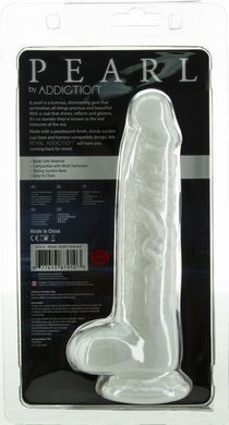 Фаллоимитатор ADDICTION Pearl 8.5" Dildo with Balls, вибропуля в подарок