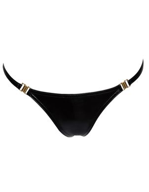 Трусики Noir Handmade P008 Powerwetlook panty with gold clasp - S