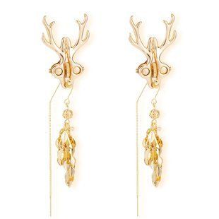 Затискачі для сосків LOCKINK SEVANDA Stag Adjustable Nipple Clamps, золотисті, зі знімними підвісками