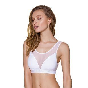 Топ с прозрачной вставкой Passion PS002 TOP M, white, M