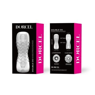 Мастурбатор Dorcel Double OO, двосторонній, два рельєфи, Полупрозрачный