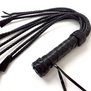 Флогер Кішка, 9 плетених хвостів по 50 см, колір чорний