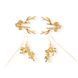Затискачі для сосків LOCKINK SEVANDA Stag Adjustable Nipple Clamps, золотисті, зі знімними підвісками