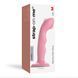 Насадка для страпона с двойной точечной пульсацией Strap-On-Me TAPPING DILDO WAVE &ndash; CORAL PINK, М