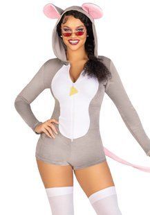 Комбинезон-костюм мышки Leg Avenue Comfy Mouse M, с капюшоном