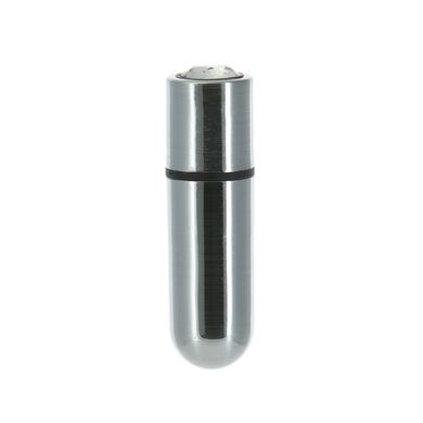 Віброкуля PowerBullet First-Class Bullet 2.5″ with Key Chain Pouch, Silver, 9 режимів вібрації, Сріблястий