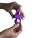Ерекційне віброкільце Adrien Lastic Bullet Lastic Ring з язичком і щіточкою для стимуляції клітора, Фіолетовий
