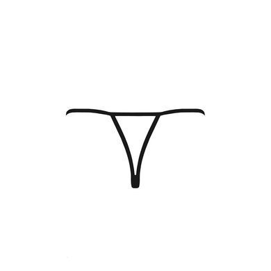 Трусики мереживні з доступом Passion Exclusive VIOLANTE THONG XXL/XXXL, black, Чорний, XXL/XXXL