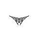 Трусики мереживні з доступом Passion Exclusive VIOLANTE THONG XXL/XXXL, black, Чорний, XXL/XXXL