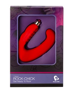 Стимулятор клитора и точки G Rocks Off Rock-Chick, Красный