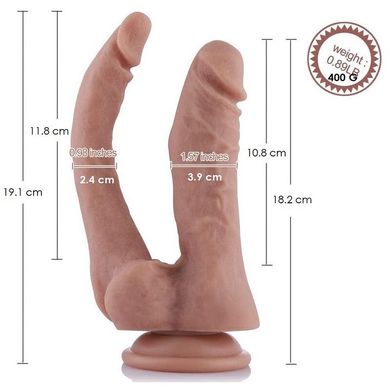 Подвійний фалоімітатор Hismith 9.8" Double Penetrator Silicone Dildo