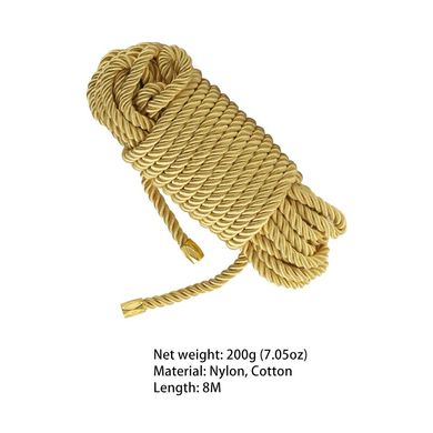 Веревка для шибари LOCKINK SEVANDA Shibari Pratice Rope Golden, 8 метров