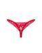Кружевные стринги Obsessive Lacelove thong XS/S Red, низкая посадка
